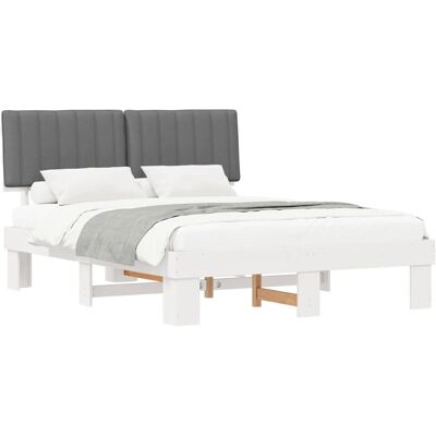 vidaXL Bettgestell mit Gepolstertem Kopfteil Hellgrau 150 x 200 cm 877483 vidaXL Bettgestell mit Gepolstertem Kopfteil Hellgrau 150 x 200 cm 877483