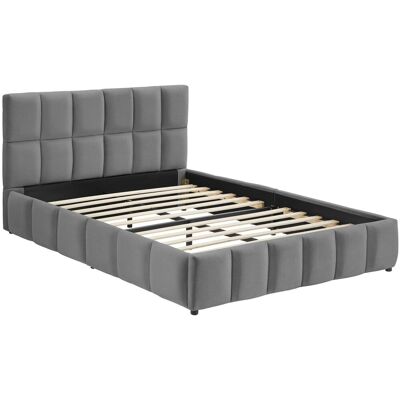 Tectake Polsterbett Shirley Samtbezug Mit Steppmuster Integrierter Lattenrost 140 x 200 cm 220 x 153 x 93 cm Samtoptik Dunkelgrau Tectake Polsterbett Shirley Samtbezug Mit Steppmuster Integrierter Lattenrost 140 x 200 cm 220 x 153 x 93 cm Samtoptik Dunkelgrau