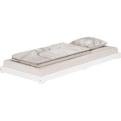 Erst-Holz Flachbett Weiß Massivholzbett Kiefer 90 x 200 cm Futon Modell 47 ohne Zubehör Erst-Holz Flachbett Weiß Massivholzbett Kiefer 90 x 200 cm Futon Modell 47 ohne Zubehör