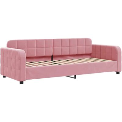 vidaXL Rosa Samt Sofa Bett - Schlafsofa vidaXL Rosa Samt Sofa Bett - Schlafsofa