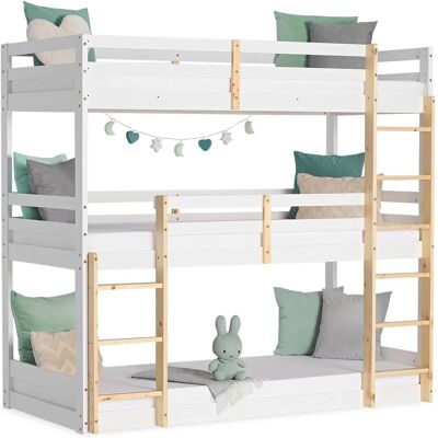 Homestyle4u Etagenbett 90x200 mit Bettkasten in Weiß 2589 Homestyle4u Etagenbett 90x200 mit Bettkasten in Weiß 2589