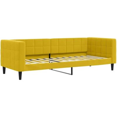 vidaXL Samtgelbarmleinen Schlafsofa 80x200 cm vidaXL Samtgelbarmleinen Schlafsofa 80x200 cm