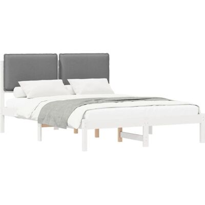 vidaXL Bettgestell mit Gepolstertem Kopfteil Hellgrau 150 x 200 cm 877833 vidaXL Bettgestell mit Gepolstertem Kopfteil Hellgrau 150 x 200 cm 877833