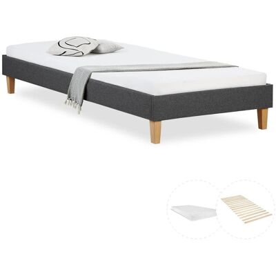 Einzelschlafzimmer - 90x200 cm - Grau - Single Bed Einzelschlafzimmer - 90x200 cm - Grau - Single Bed