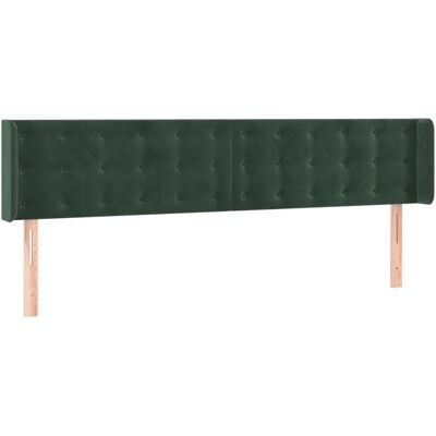 vidaXL Kopfteil mit LED - Dunkelgrüner Samt 203x16x78/88 cm vidaXL Kopfteil mit LED - Dunkelgrüner Samt 203x16x78/88 cm