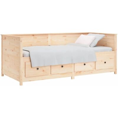 vidaXL Braune 75x190 cm Holz-Divansoffa - Schlafcouch, Gästebett, Sofabed vidaXL Braune 75x190 cm Holz-Divansoffa - Schlafcouch, Gästebett, Sofabed
