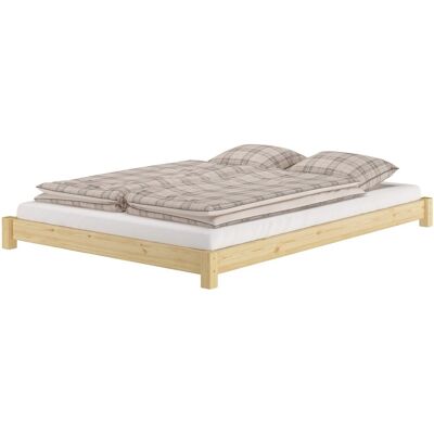 Erst-Holz Flaches Futon-Doppelbett Bodenbett 140 x 200 cm Kiefer Modell 51 ohne Zubehör Erst-Holz Flaches Futon-Doppelbett Bodenbett 140 x 200 cm Kiefer Modell 51 ohne Zubehör
