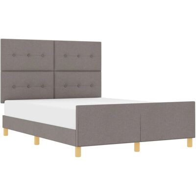 Vidaxl - Bett - Taupe - 160x200 cm Stoff Vidaxl - Bett - Taupe - 160x200 cm Stoff
