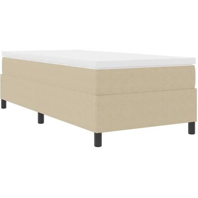 vidaXL Boxspringbett Hellgrau und Weiß 203 x 100 x 60 cm Cordstoff 3337451 vidaXL Boxspringbett Hellgrau und Weiß 203 x 100 x 60 cm Cordstoff 3337451