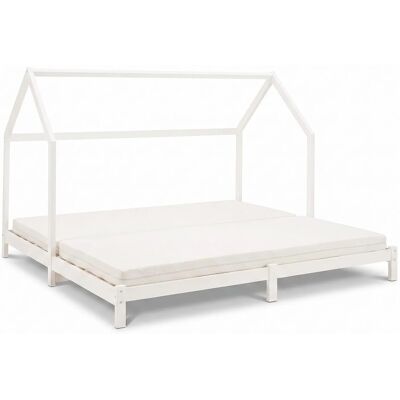 Homestyle4u - Lit Enfant Cabane - 90x200 cm - Bettenset Homestyle4u - Lit Enfant Cabane - 90x200 cm - Bettenset
