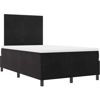 vidaXL Boxspringbett mit Matratze Schwarz 120 x 190 cm Samt 3339820 vidaXL Boxspringbett mit Matratze Schwarz 120 x 190 cm Samt 3339820