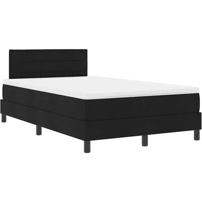vidaXL Boxspringbett mit Matratze Schwarz 120 x 200 cm Stoff 3338603 vidaXL Boxspringbett mit Matratze Schwarz 120 x 200 cm Stoff 3338603