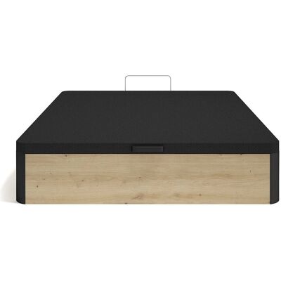 Vente-unique Bettgestell Mit Bettkasten Namosi Schwarz Naturfarben Hell 190 cm Vente-unique Bettgestell Mit Bettkasten Namosi Schwarz Naturfarben Hell 190 cm