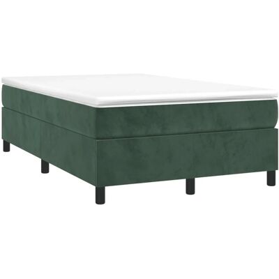 vidaXL Boxspringbett mit Samt Dunkelgrün 120x190cm - Matratze & Rahmen vidaXL Boxspringbett mit Samt Dunkelgrün 120x190cm - Matratze & Rahmen