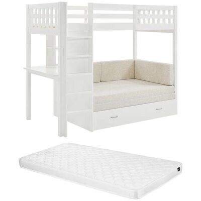 Vente-unique Hochbett Orpelia Weiß 198 cm Vente-unique Hochbett Orpelia Weiß 198 cm