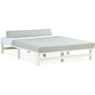 Marke Modell - Natürlicher Holz Doppeltbett - 140x200cm - Bett Marke Modell - Natürlicher Holz Doppeltbett - 140x200cm - Bett
