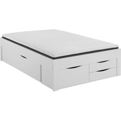 RELITA Stauraumbett - 140x200, Weiß, Ohne Matratze, Ohne Kopfteil RELITA Stauraumbett - 140x200, Weiß, Ohne Matratze, Ohne Kopfteil