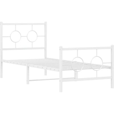 vidaXL Bettgestell - Weiß - 80x200cm - Bettgestell vidaXL Bettgestell - Weiß - 80x200cm - Bettgestell