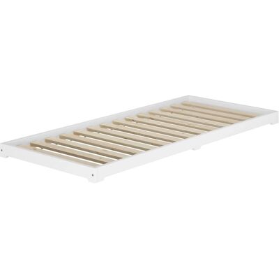 Erst-Holz Weißes Niedrigflurbett Futon Extra Niedriges Holzbett 80x200 cm Kiefer Modell 47 Rollrost inkl. Erst-Holz Weißes Niedrigflurbett Futon Extra Niedriges Holzbett 80x200 cm Kiefer Modell 47 Rollrost inkl.