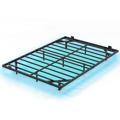 Costway Metallbett 200 x 140 cm mit Led-Leuchten & Fernbedienung Costway Metallbett 200 x 140 cm mit Led-Leuchten & Fernbedienung