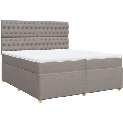 vidaXL 200x200 cm Boxspringbett mit Matratze - Taupe vidaXL 200x200 cm Boxspringbett mit Matratze - Taupe
