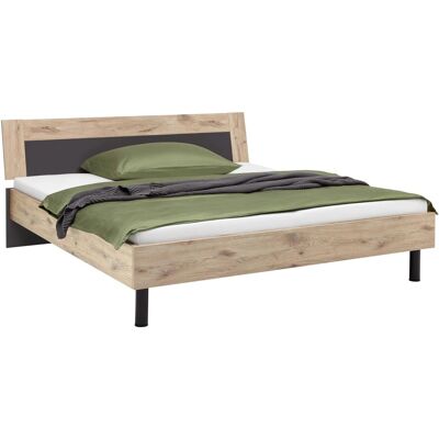 Based Bett Bergamo Graphit/Eichefarben Based Bett Bergamo Graphit/Eichefarben