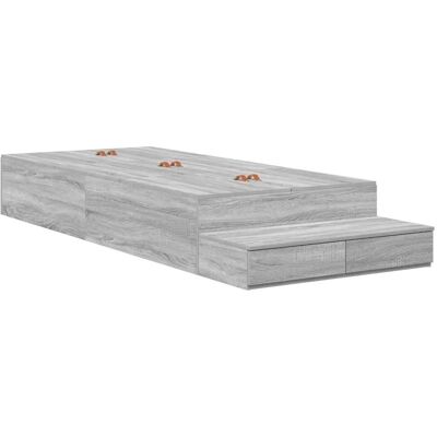VidaXL - Aufbewahrungs-Bettgestell - Gris Sonoma VidaXL - Aufbewahrungs-Bettgestell - Gris Sonoma