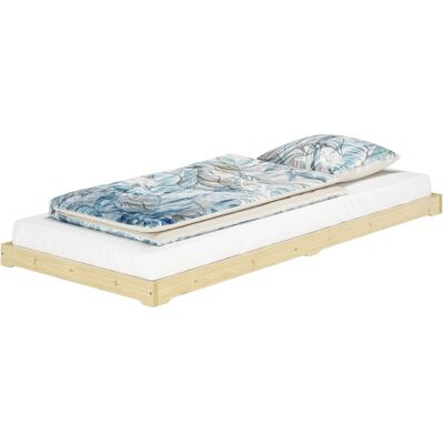 Erst-Holz Niederflurbett Futon Niedrig Massiv Fichte Geölt 80 x 180 Rollrost inkl. Erst-Holz Niederflurbett Futon Niedrig Massiv Fichte Geölt 80 x 180 Rollrost inkl.