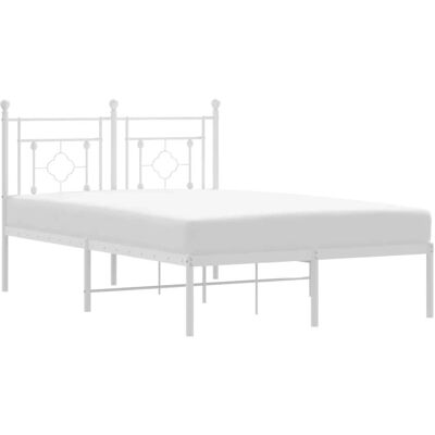 vidaXL Bettgestell mit Kopfteil Metall Weiß 120x190 cm Modell 171930318 vidaXL Bettgestell mit Kopfteil Metall Weiß 120x190 cm Modell 171930318