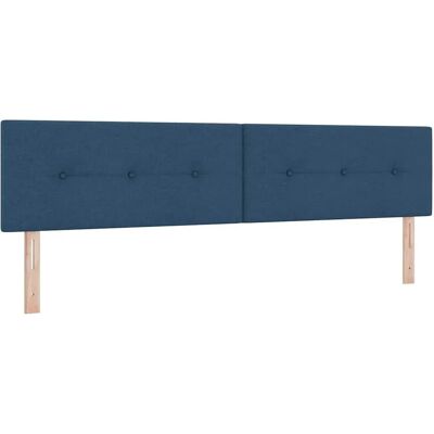 VidaXL Kopfteil Knopf Blau 200cm Stoff - Kopfteil VidaXL Kopfteil Knopf Blau 200cm Stoff - Kopfteil