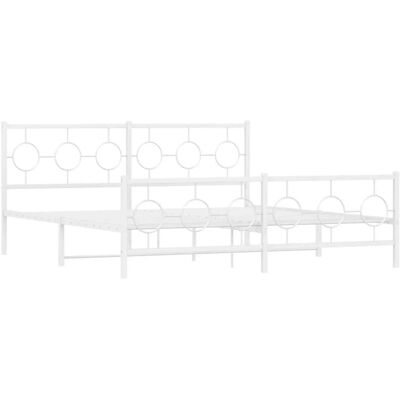 vidaXL Bettgestell - Weiß - 180x200 cm - Bettgestell vidaXL Bettgestell - Weiß - 180x200 cm - Bettgestell