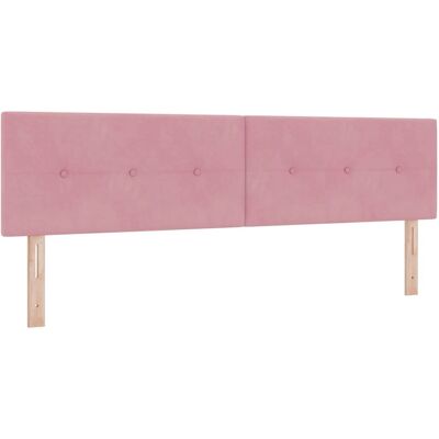 Vidaxl Pinkes Samt LED-Knopfhauptteil - Kopfteil Vidaxl Pinkes Samt LED-Knopfhauptteil - Kopfteil
