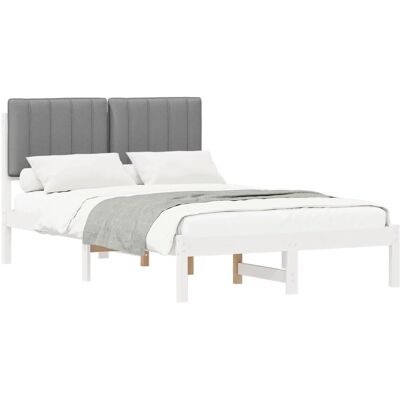 vidaXL Bettgestell mit Gepolstertem Kopfteil Hellgrau 120 x 190 cm 878068 vidaXL Bettgestell mit Gepolstertem Kopfteil Hellgrau 120 x 190 cm 878068