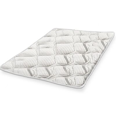 The White Stone Topper 160x190 cm Atmungsaktiv Höhe 5 cm Ergonomischer Matratzen-Topper Weiche Wattefüllung Allergikergeeigneter Milbenresisten The White Stone Topper 160x190 cm Atmungsaktiv Höhe 5 cm Ergonomischer Matratzen-Topper Weiche Wattefüllung Allergikergeeigneter Milbenresisten