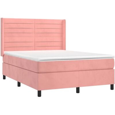 vidaXL Rotes Samtbettenbett mit Taschenfederkern - Bett vidaXL Rotes Samtbettenbett mit Taschenfederkern - Bett