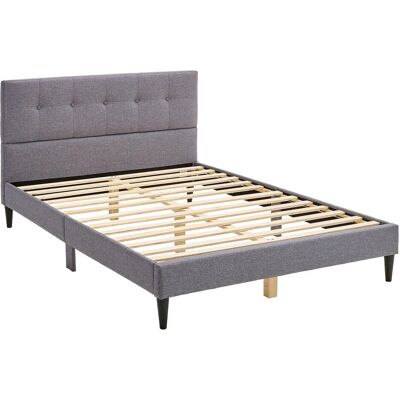 Homestyle4u Polsterbett 120x200 Grau Jugendbett Doppelbett mit Lattenrost 1985 Homestyle4u Polsterbett 120x200 Grau Jugendbett Doppelbett mit Lattenrost 1985