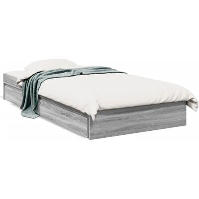 vidaXL Bettgestell mit Schubladen Grau Sonoma 90x190 cm Holzwerkstoff Modell 12008923 vidaXL Bettgestell mit Schubladen Grau Sonoma 90x190 cm Holzwerkstoff Modell 12008923