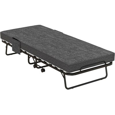 HOMCOM Klappbett mit Rollen 10 cm Matratze Abdeckung Dunkelgrau 190 x 80 x 42 cm HOMCOM Klappbett mit Rollen 10 cm Matratze Abdeckung Dunkelgrau 190 x 80 x 42 cm