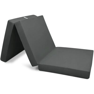 Beautissu Campix Klappmatratze 200x90x10cm Anthrazit Beautissu Campix Klappmatratze 200x90x10cm Anthrazit