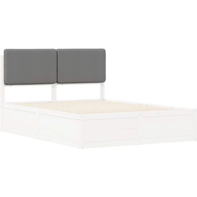 vidaXL Bettgestell mit Gepolstertem Kopfteil Dunkelgrau 135 x 190 cm 877430 vidaXL Bettgestell mit Gepolstertem Kopfteil Dunkelgrau 135 x 190 cm 877430