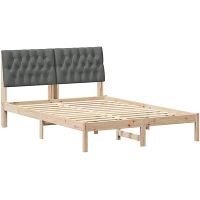 vidaXL Bettgestell mit Gepolstertem Kopfteil Braun 150 x 200 cm 3394394 vidaXL Bettgestell mit Gepolstertem Kopfteil Braun 150 x 200 cm 3394394