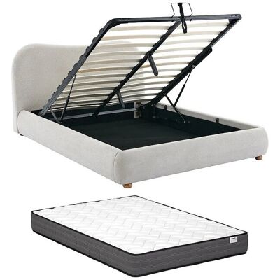 Vente-unique Bett Mit Bettkasten Vanari Beige 181 cm Vente-unique Bett Mit Bettkasten Vanari Beige 181 cm