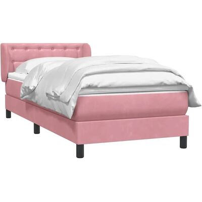 vidaXL Pink Velvet 90x210cm Boxspringbett - Bett vidaXL Pink Velvet 90x210cm Boxspringbett - Bett