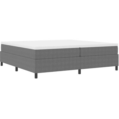 vidaXL Boxspringbett Hellgrau und Weiß 203 x 200 x 60 cm Cordstoff 3337482 vidaXL Boxspringbett Hellgrau und Weiß 203 x 200 x 60 cm Cordstoff 3337482