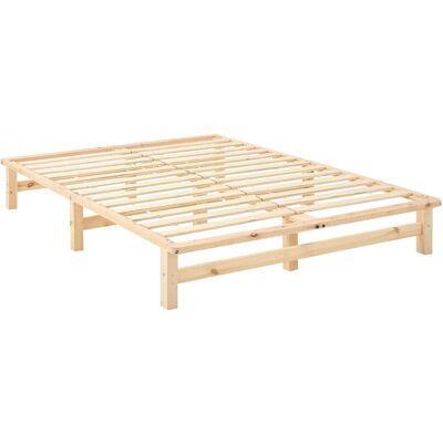 Homestyle4u Holzbett Jugendbett Palettenbett 140x200 mit Matratze Natur Futonbett 3046 Homestyle4u Holzbett Jugendbett Palettenbett 140x200 mit Matratze Natur Futonbett 3046