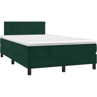 vidaXL Boxspringbett Dunkelgrün Samt - Boxspringbett vidaXL Boxspringbett Dunkelgrün Samt - Boxspringbett