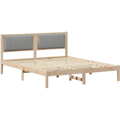 vidaXL Bettgestell mit Gepolstertem Kopfteil Hellgrau 150 x 200 cm 878249 vidaXL Bettgestell mit Gepolstertem Kopfteil Hellgrau 150 x 200 cm 878249
