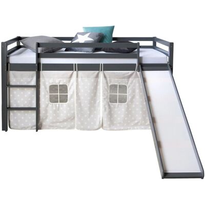Homestyle4u Parvisänky Verholla - Sternvorhang & Rutsche - Hochbett - Sicherheit Homestyle4u Parvisänky Verholla - Sternvorhang & Rutsche - Hochbett - Sicherheit