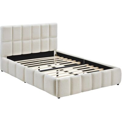 Tectake Polsterbett Shirley Teddystoff Mit Steppmuster Integrierter Lattenrost 120 x 200 cm 220 x 133 x 93 cm Teddy Creme Tectake Polsterbett Shirley Teddystoff Mit Steppmuster Integrierter Lattenrost 120 x 200 cm 220 x 133 x 93 cm Teddy Creme