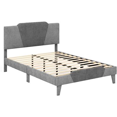 Costway Polsterbett Doppelbett mit Kopfteil 200 x 140 cm Costway Polsterbett Doppelbett mit Kopfteil 200 x 140 cm